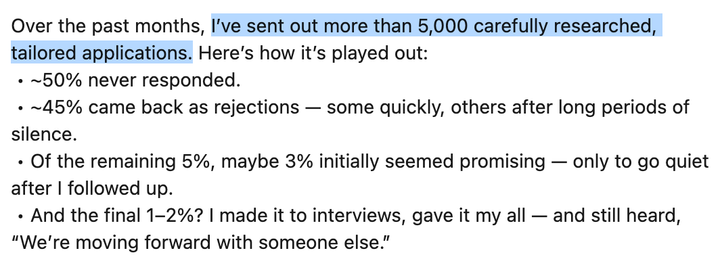 About those "I've applied to 5,000 jobs" posts you see 🙄